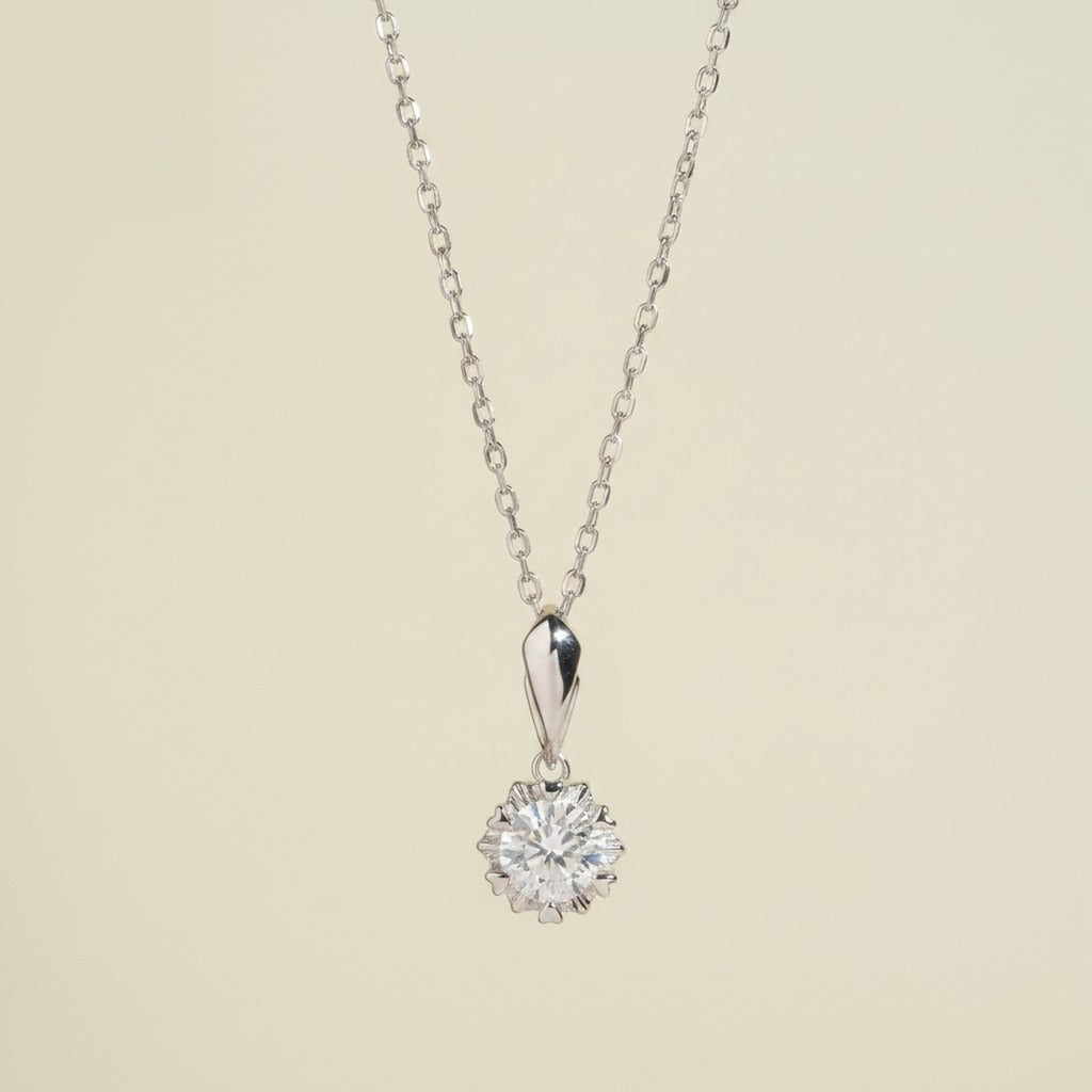 1ct Moissanite Clavicle Necklace