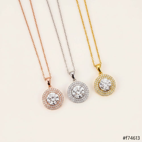 2ct Moissanite Clavicle Necklace