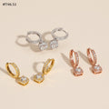 Box Moissanite Hoop Earrings