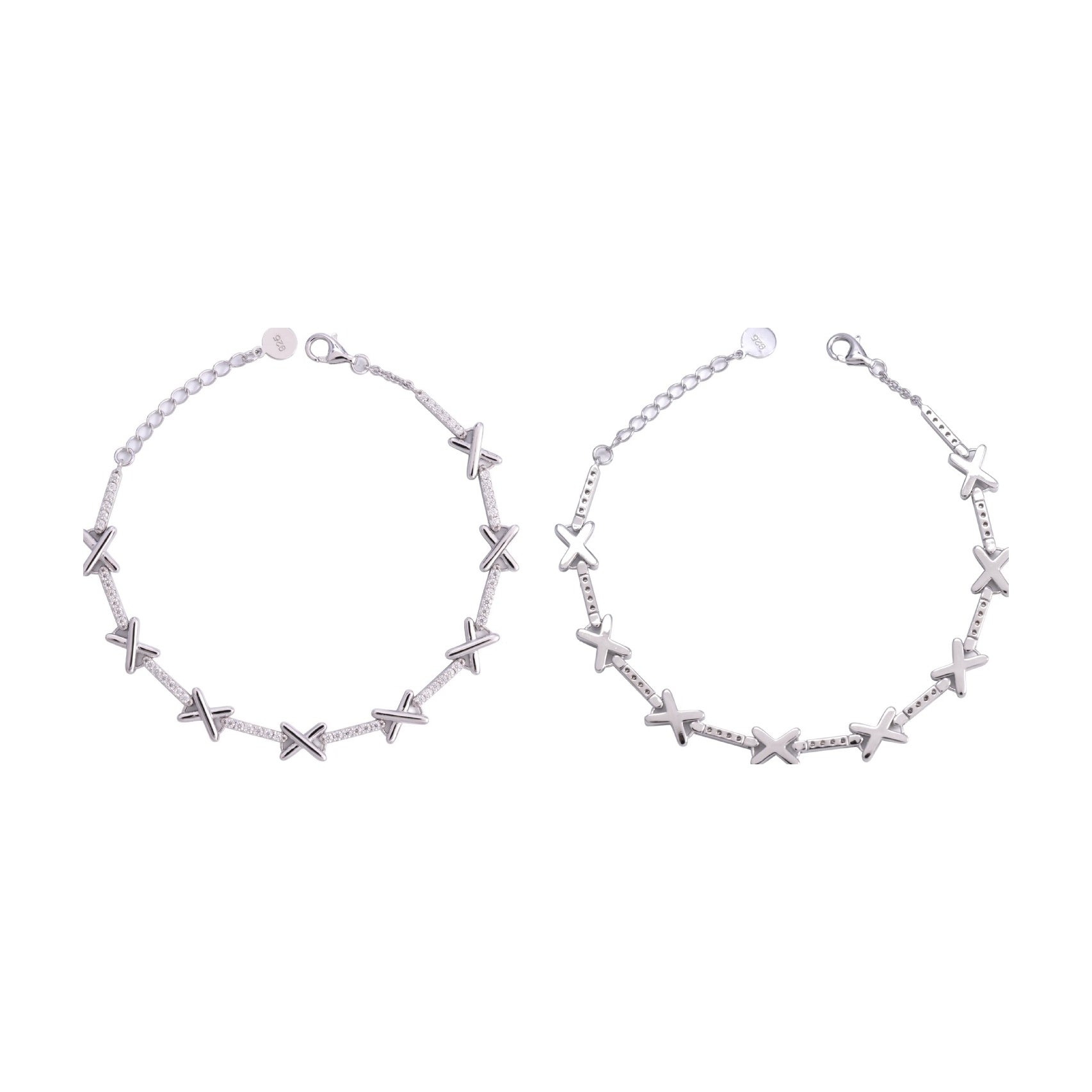 S925 X-Bracelet/Necklace, Moissanite Design