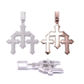 S925 Cross Pendant Moissanite Hip-Hop Luxury