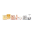 S925 Silver Moissanite Twisted Stud Earrings Hip-hop
