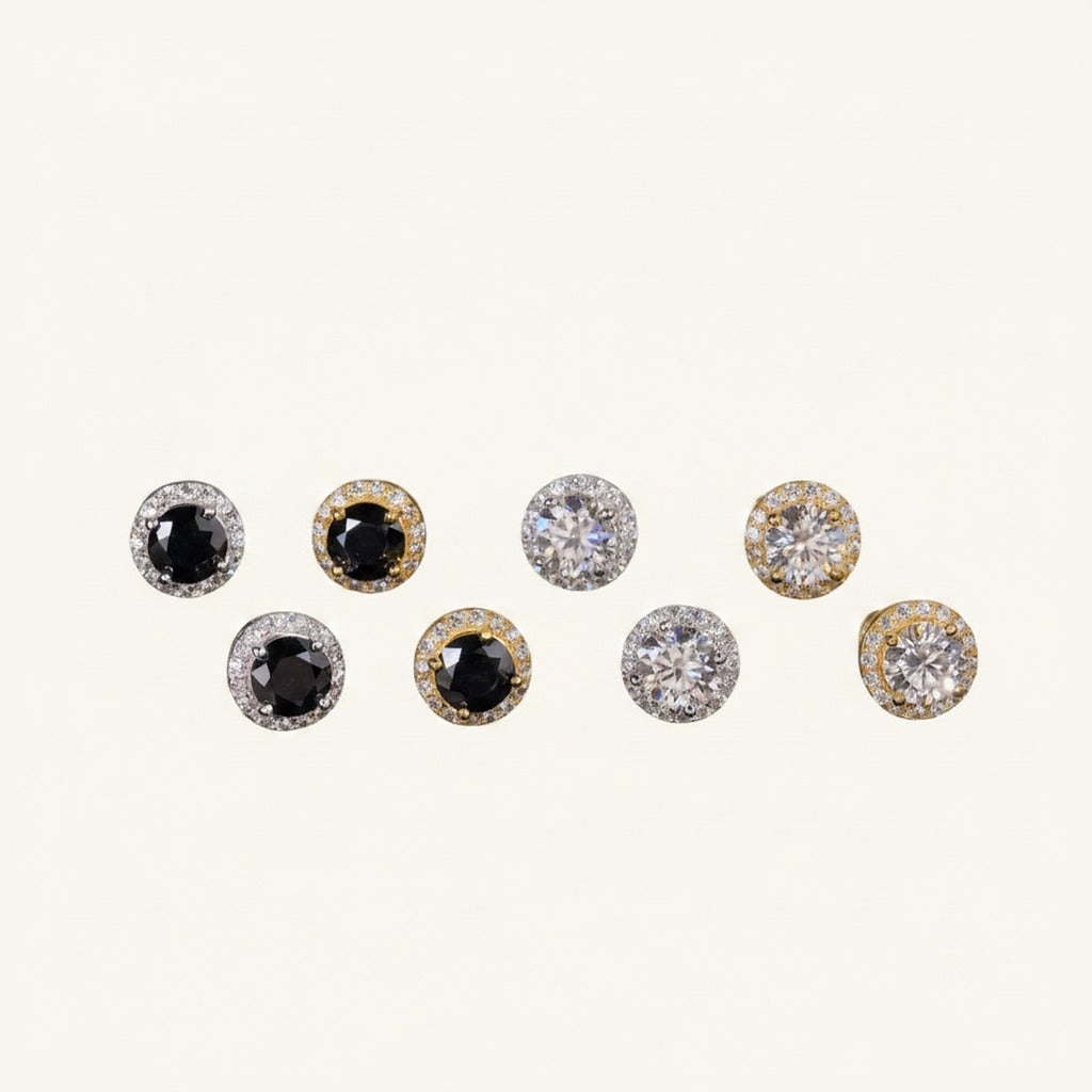 Round 6.0mm Moissanite Stud Earrings