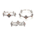 S925 Moissanite Four-Leaf Clover Cuban Chain Couple