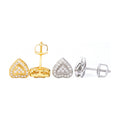 S925 Silver Heart Moissanite Stud Earrings