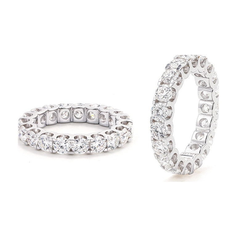 S925 Moissanite 4/5/6.5mm Ring Band Hip-Hop Unisex