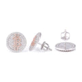 S925 Silver Moissanite Bitcoin Earrings Dual-Tone