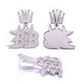 S925 Queen BB Moissanite Pendant Hidden Clasp Hip-Hop