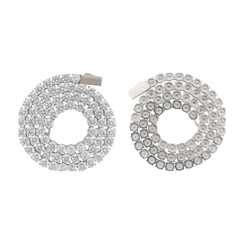 316L Moissanite Tennis Chain 3/4mm D-Color Hip-Hop