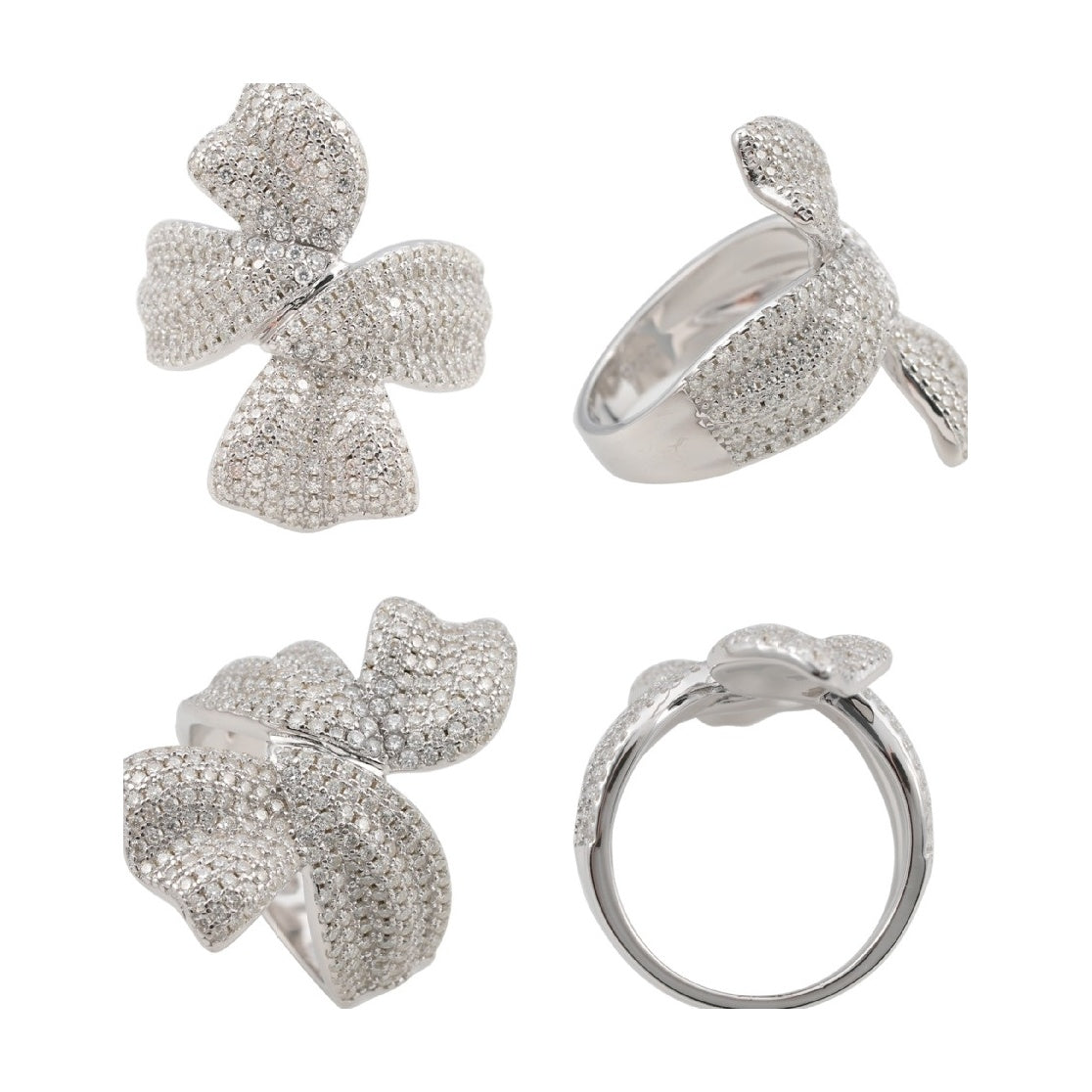 S925 Silver Moissanite Butterfly Ring French Vintage Proposal