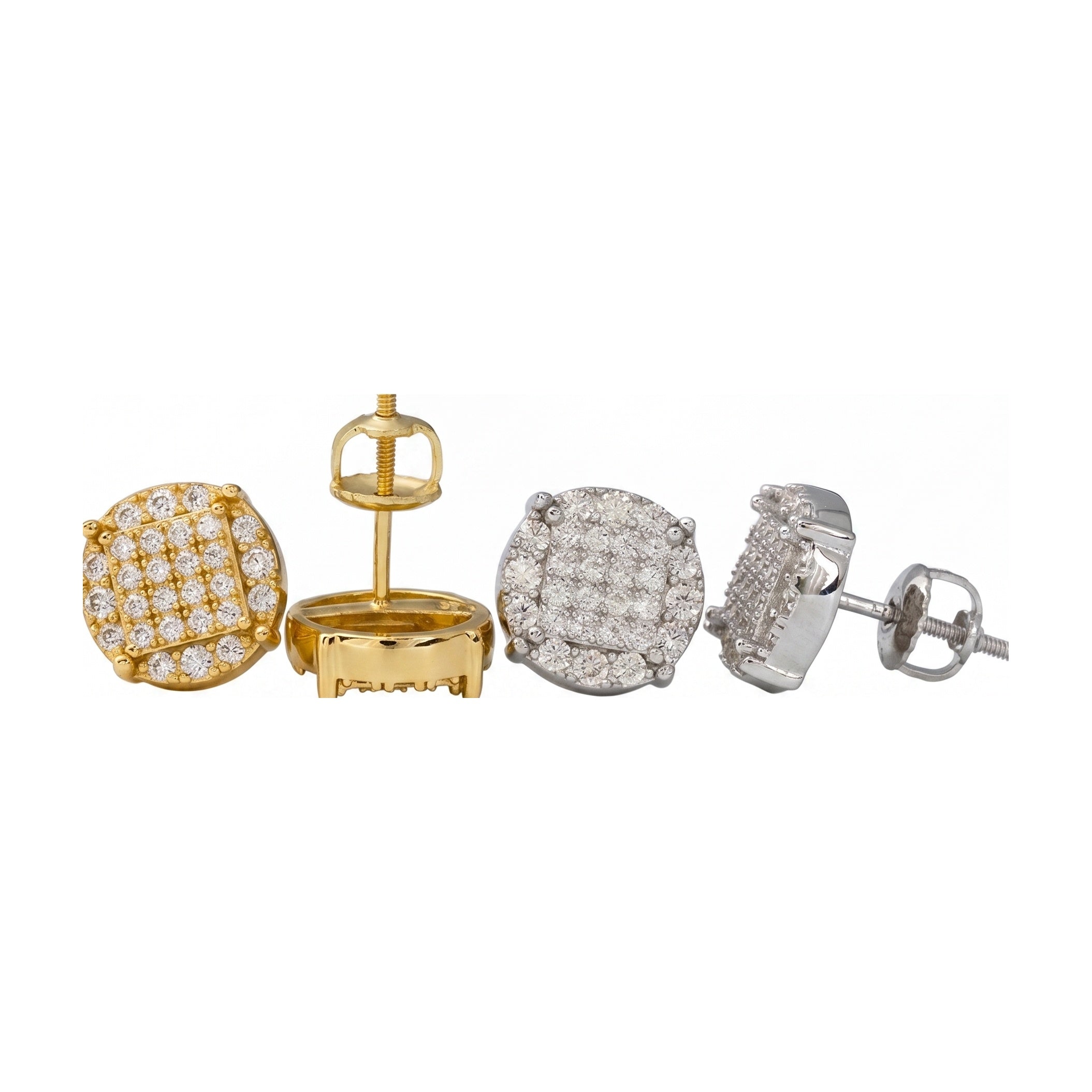 Heart Studs, S925 Silver, D Color Moissanite